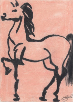 Named contemporary work « Le cheval d'Espagne », Made by SAMACHER