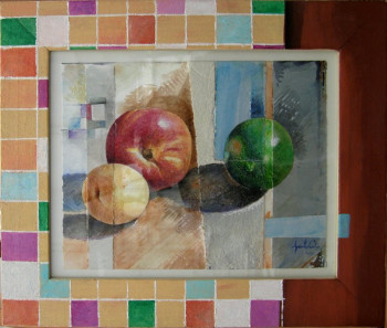 Named contemporary work « Méandre, nature de fruits avec citron vert », Made by JEAN-LUC CELCE