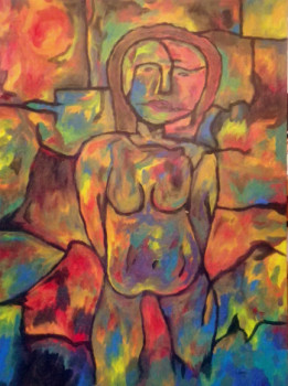 Named contemporary work « Femme nue », Made by LAURENT HOUZIER