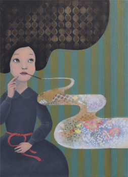 Named contemporary work « "Night smoker" », Made by MUTSUMI KAWASAKI