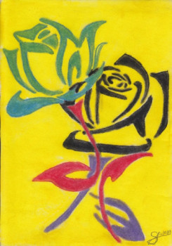 Named contemporary work « Le duo de roses », Made by SAMACHER