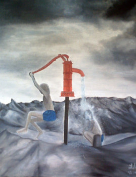 Named contemporary work « L'arroseur arrosé », Made by JEANNINE LIBON