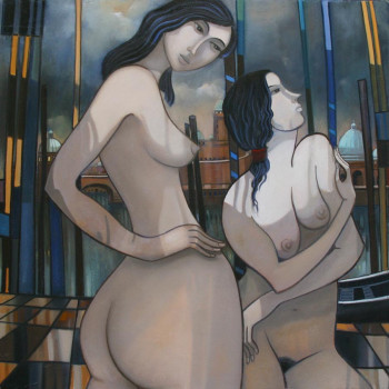 Contemporary work named « amelia et belinda », Created by MENDRISSE