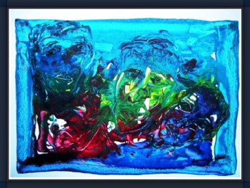 Named contemporary work « Peinture 9 », Made by AEMAN KOWLESSUR