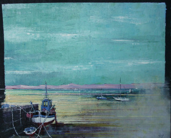 Named contemporary work « " Port de Batz " », Made by JAMES BURGEVIN