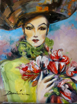 Named contemporary work « La dame au magnolia », Made by DAMIAN TIRADO