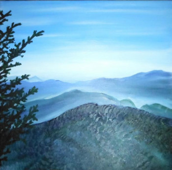 Named contemporary work « Vue du Ventoux », Made by LAETITIA LE GAL