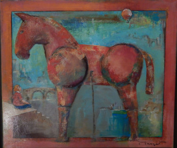 Named contemporary work « Le cheval de Troie 3 », Made by THIERRY MERGET