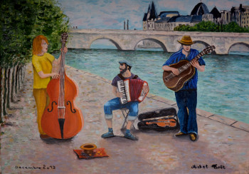 Named contemporary work « la fete de la musique paris seine », Made by MICHEL FORET