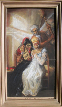 Named contemporary work « D'après " Les vieilles" de Goya », Made by CHRISTINE BIDALET