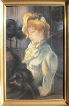 Named contemporary work « D'après "La modiste" de Toulouse Lautrec », Made by CHRISTINE BIDALET