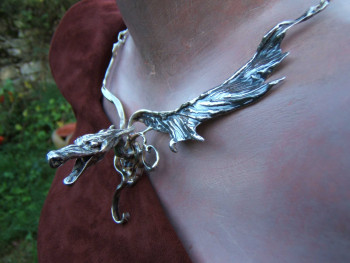 Named contemporary work « collier dragon », Made by BIJOUX CATHERINE MERCIER