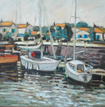 Named contemporary work « à quai », Made by ANDRé ROUVREAU