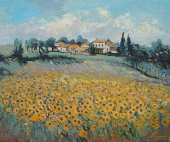 Named contemporary work « Tournesol », Made by ANDRé ROUVREAU