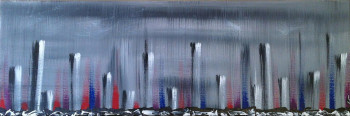 Named contemporary work « MANHATTAN », Made by ACRYLIQUE ABSTRAIT