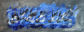 Named contemporary work « OCEAN », Made by ACRYLIQUE ABSTRAIT