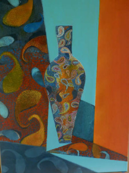 Contemporary work named « Le vase aux motifs (1) », Created by SANCELME