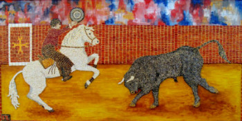 Named contemporary work « La corrida », Made by NATHALIE JARRIGE