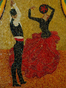 Named contemporary work « Les danseurs », Made by NATHALIE JARRIGE