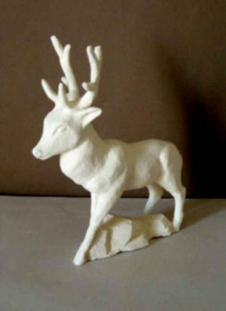 Named contemporary work « cerf », Made by NOIROT SYLVIA