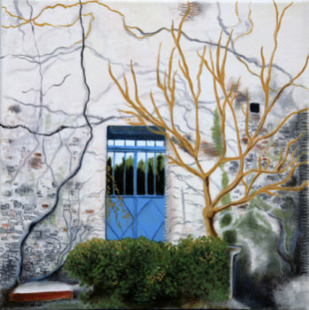 Named contemporary work « porte blue ciel », Made by TANIA SOLANGE LEPORI