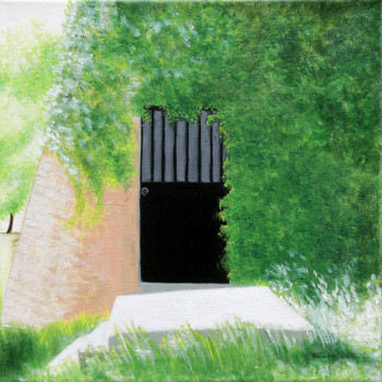 Named contemporary work « porte noir », Made by TANIA SOLANGE LEPORI