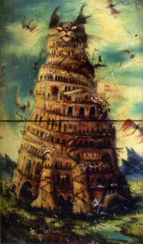 Named contemporary work « Babel chat », Made by LARISSA MAYOROVA