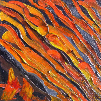 Named contemporary work « Coulee de lave / Lava Flow #1418 », Made by KLARA