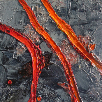 Named contemporary work « Coulee de lave / Lava Flow  #1419 », Made by KLARA