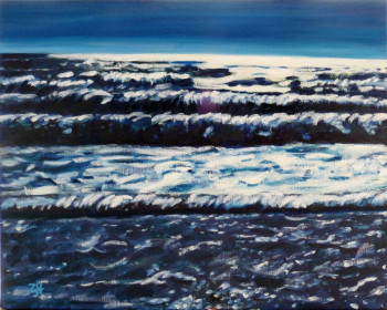 Named contemporary work « Les vagues / Waves / Le onde », Made by JEAN-FRANçOIS ZANETTE
