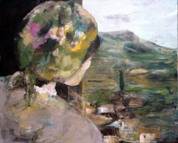 Named contemporary work « Fenêtre sur la colline », Made by GUILLOU