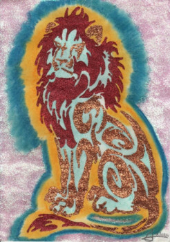 Named contemporary work « Le lion royal », Made by SAMACHER