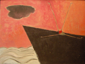 Named contemporary work « "hommes a la mer" », Made by QUELLEC