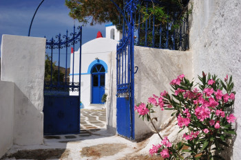 Named contemporary work « PORTAIL BLEU (ÎLE DE SIFNOS) », Made by CHRISTOPHE FABLET