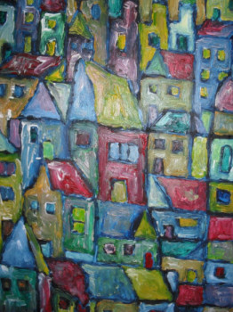 Named contemporary work « Ville », Made by FRED