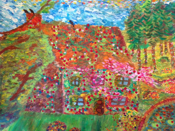 Named contemporary work « Maison dans la forêt », Made by JEAN-JACKY