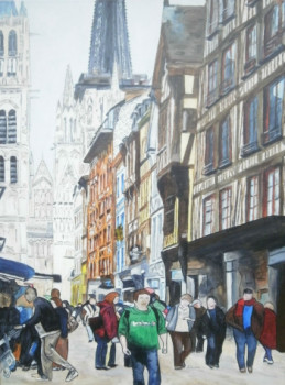 Named contemporary work « Vieux Rouen », Made by JOëL