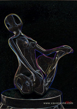 Named contemporary work « Femme Poisson-2 », Made by XAVIER COLIN