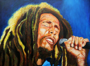 Named contemporary work « BOB MARLEY », Made by CHRISTIAN CARRETTE