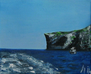 Named contemporary work « Du côté des calanques de Marseille », Made by NADIA VIGUIER