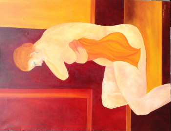 Contemporary work named « la toilette orange », Created by FRANçOISE COEURET
