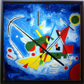 Named contemporary work « Blue Painting », Made by PESARO94