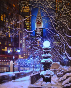 Named contemporary work « "New York lights" », Made by BARBARA BONNET