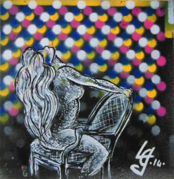 Named contemporary work « La chaise 1 », Made by GRAZY ART IT'S LOVE