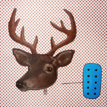 Named contemporary work « Dialogue de Félix le cerf », Made by JULQ