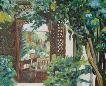 Named contemporary work « jardin espagnol », Made by MIREILLE BREGOU