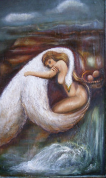 Named contemporary work « Leda et la cygne », Made by CHRISTINE BIDALET