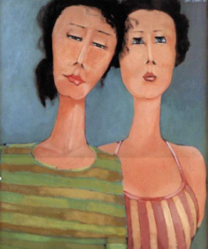 Named contemporary work « Friends », Made by LUCIO DIODATI