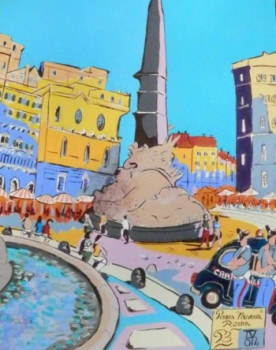 Named contemporary work « Piazza navona », Made by PB