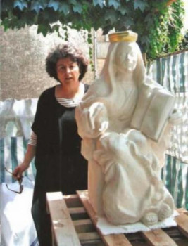 Named contemporary work « Vierge Marie trône de la Sagesse », Made by MENOUHA PATRICIA